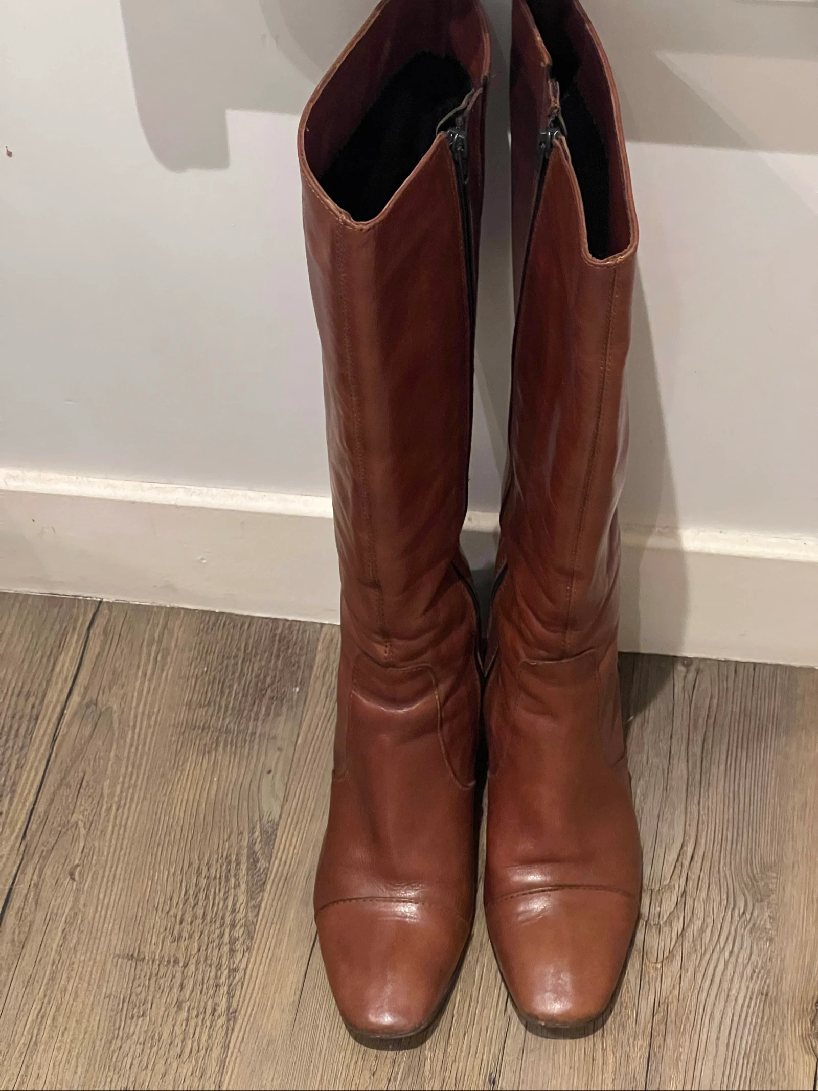 Minelli bottes hautes à talons en cuir 